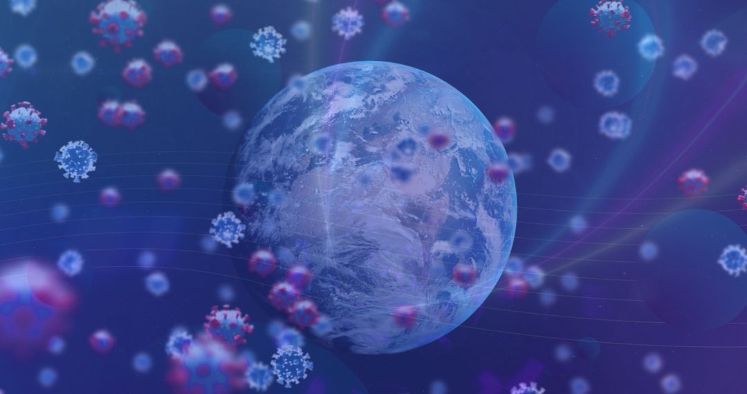 Global Pandemic Concept with Virus Circulating Earth