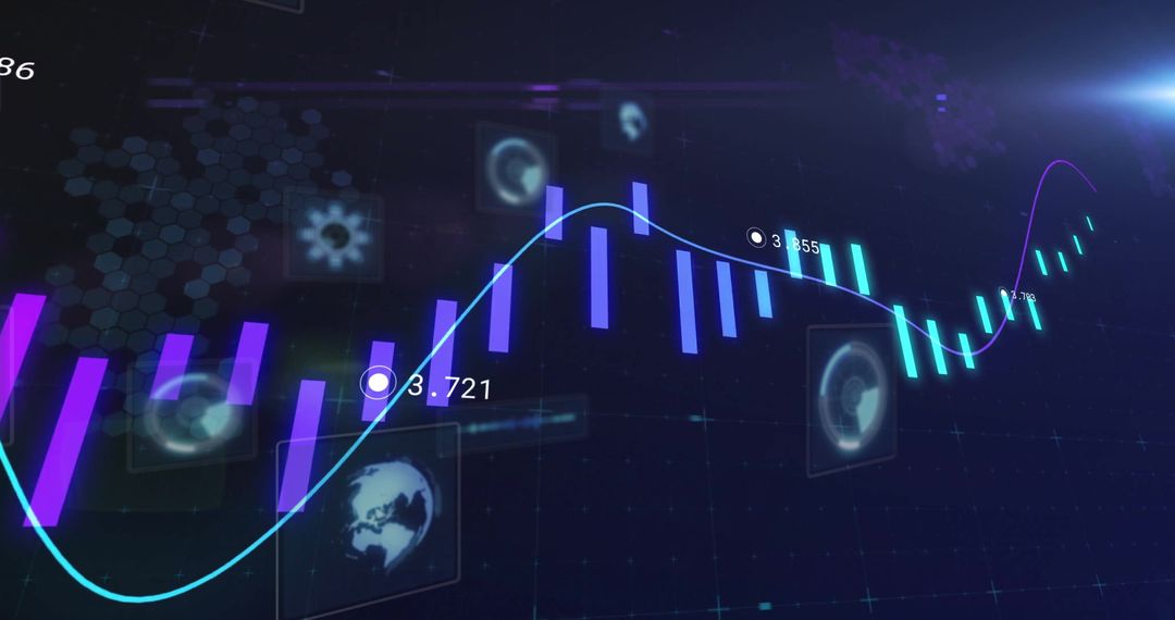Futuristic Digital Dashboard with Analytics and HUD Interface