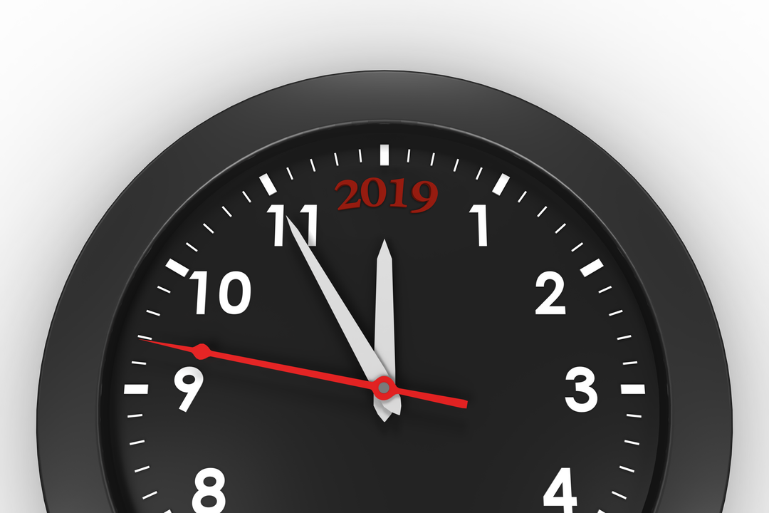 2019 Clock Illustration on Transparent Background - Download Free Stock Images Pikwizard.com