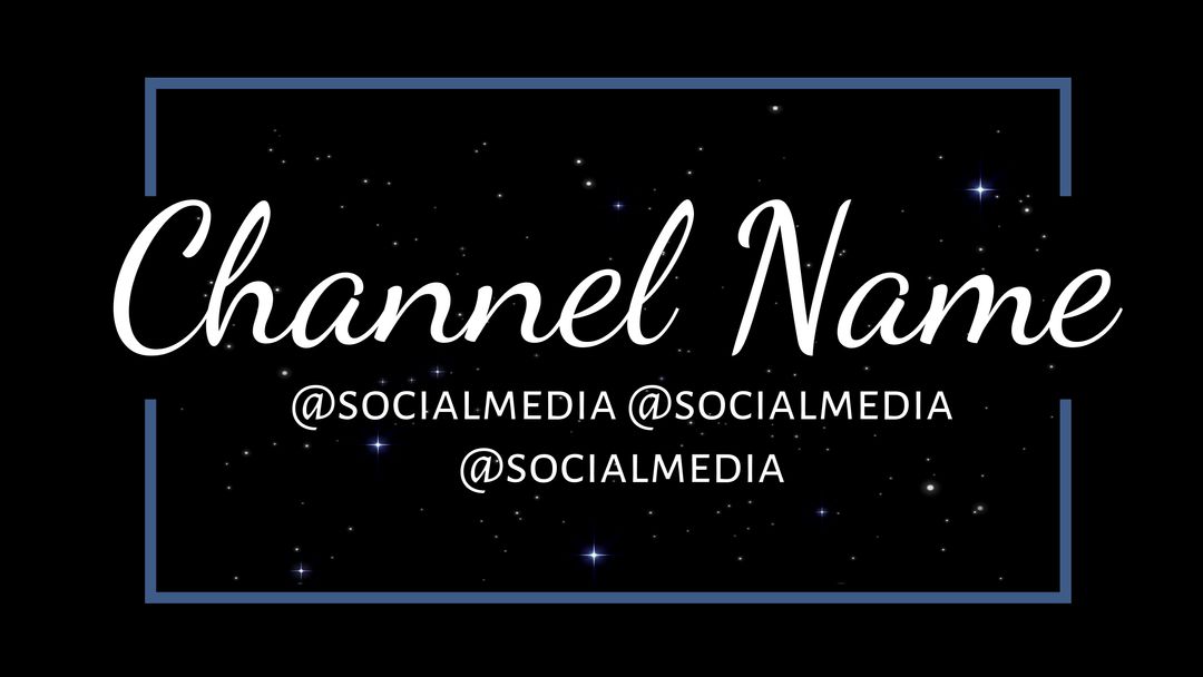 Cosmic Background Social Media Channel Name Template