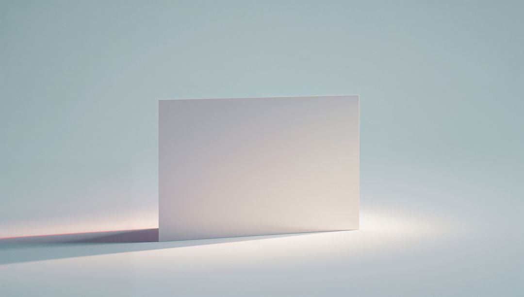 Minimalist Blank White Panel with Soft Gradient Shadow