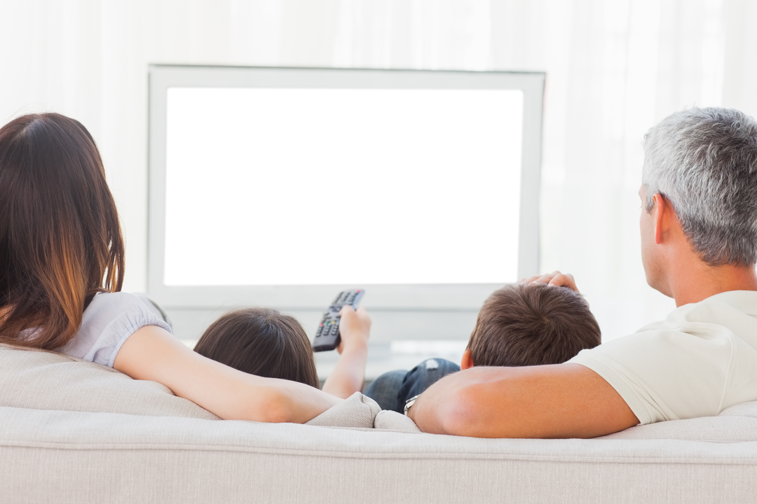 Family Togetherness Watching Transparent Screen Television at Home - Download Free Stock Images Pikwizard.com