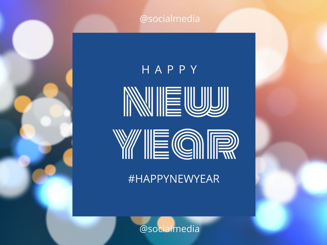 Festive New Year Bokeh Celebratory Background