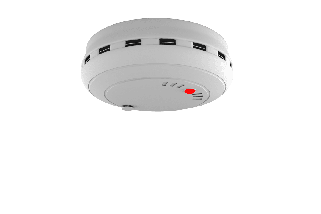 Transparent Smoke and Fire Detector with Red Alert Light