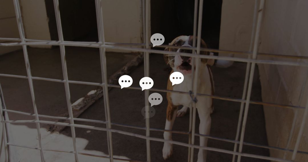 Dog Behind Kennel Fence Seeking Adoption and Rescue