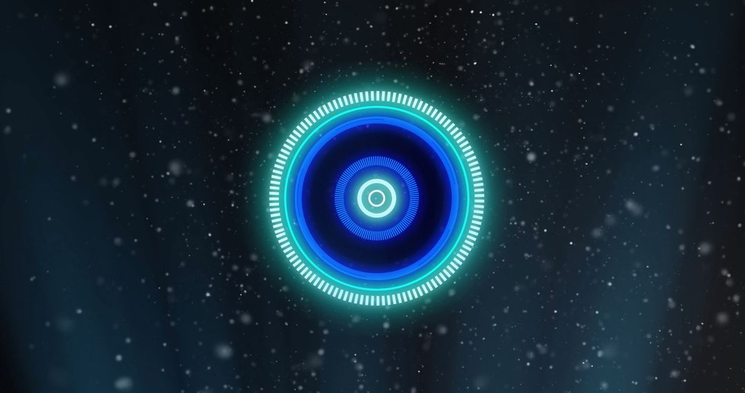 Futuristic Digital Interface with Scanning Circle