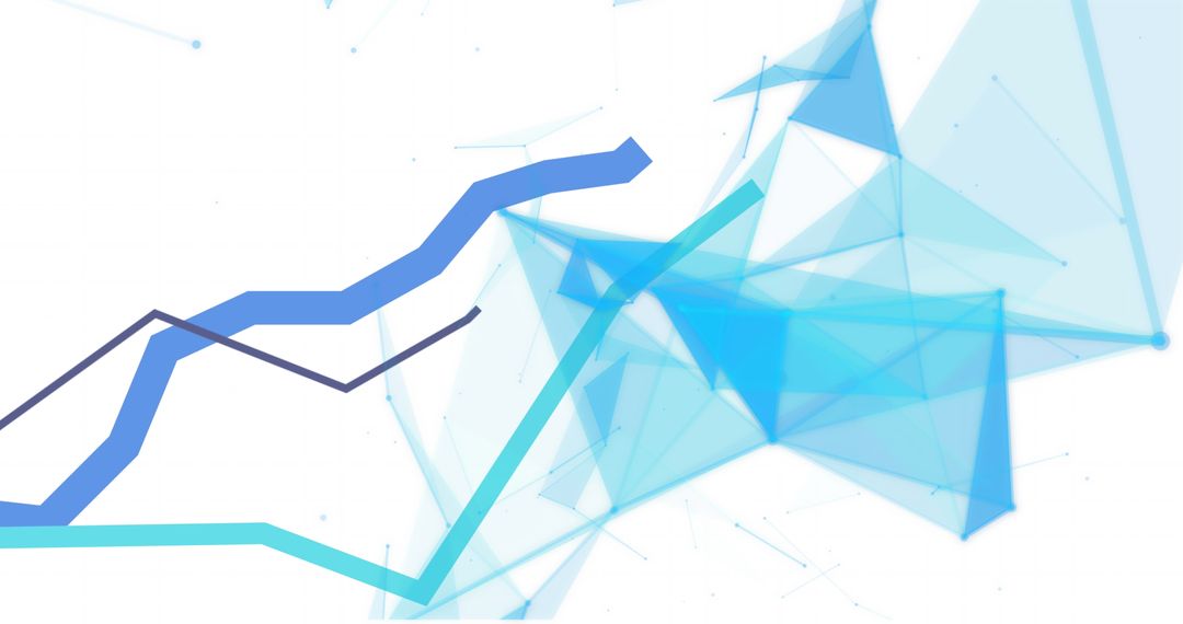 Digital Abstract Financial Data Blue Lines Concept