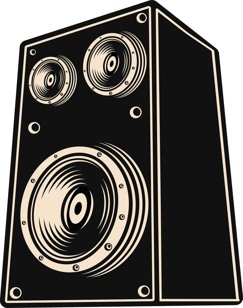 Vintage Style Speaker Cabinet with Transparent Background Design