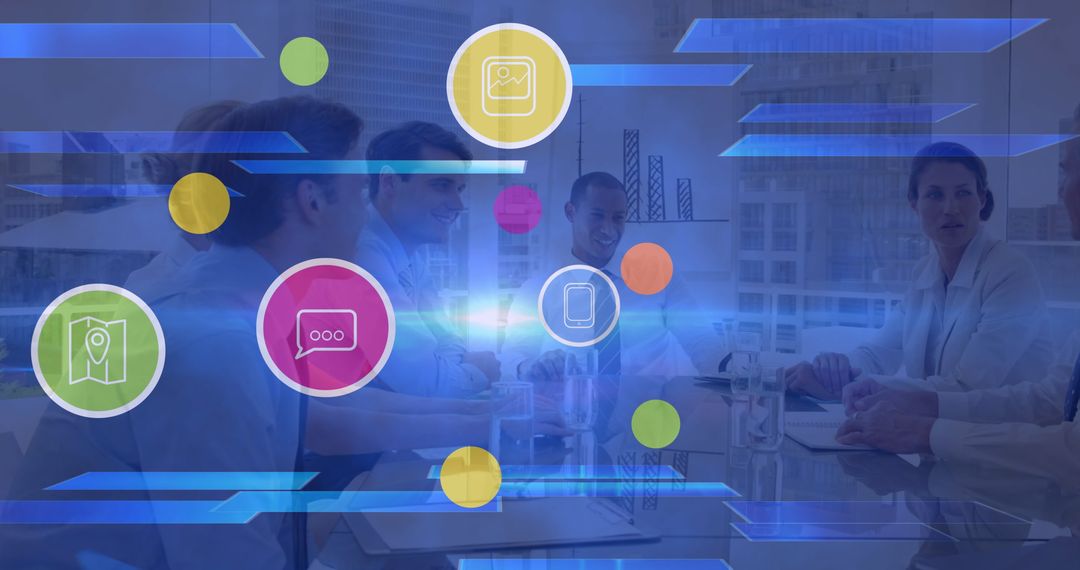 Digital Network Overlay on Diverse Business Meeting