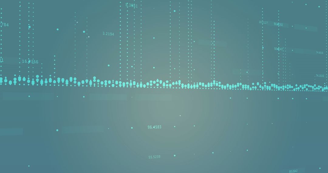 Dynamic Digital Graphs with Hologram Effect in Blue Tones
