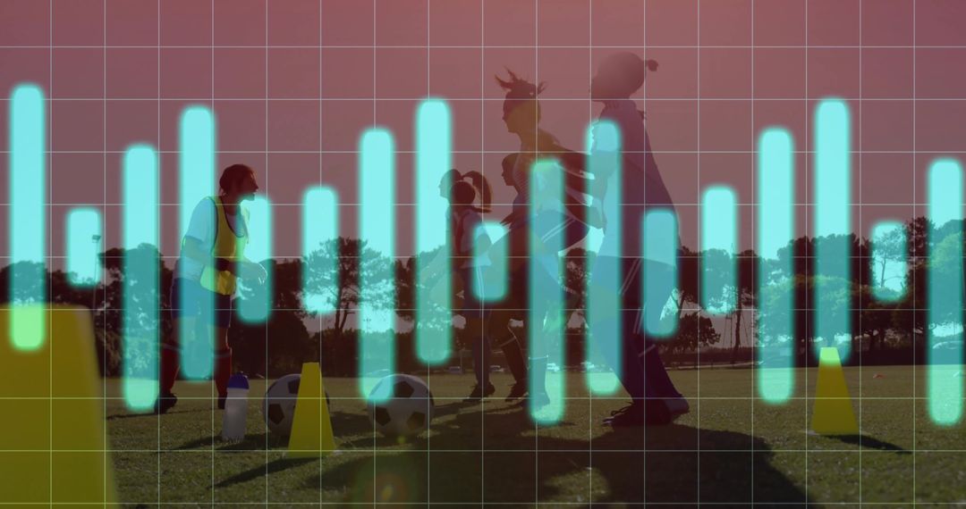 Youth Soccer Training with Dynamic Audio Wave Overlay