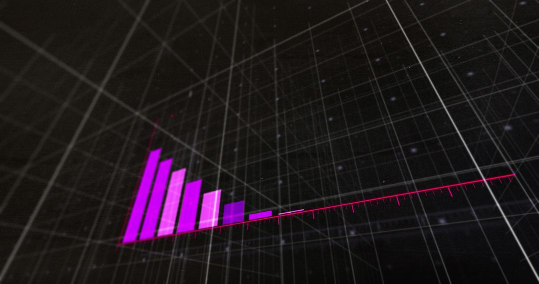 Abstract 3D Graph in Digital Retro Aesthetic