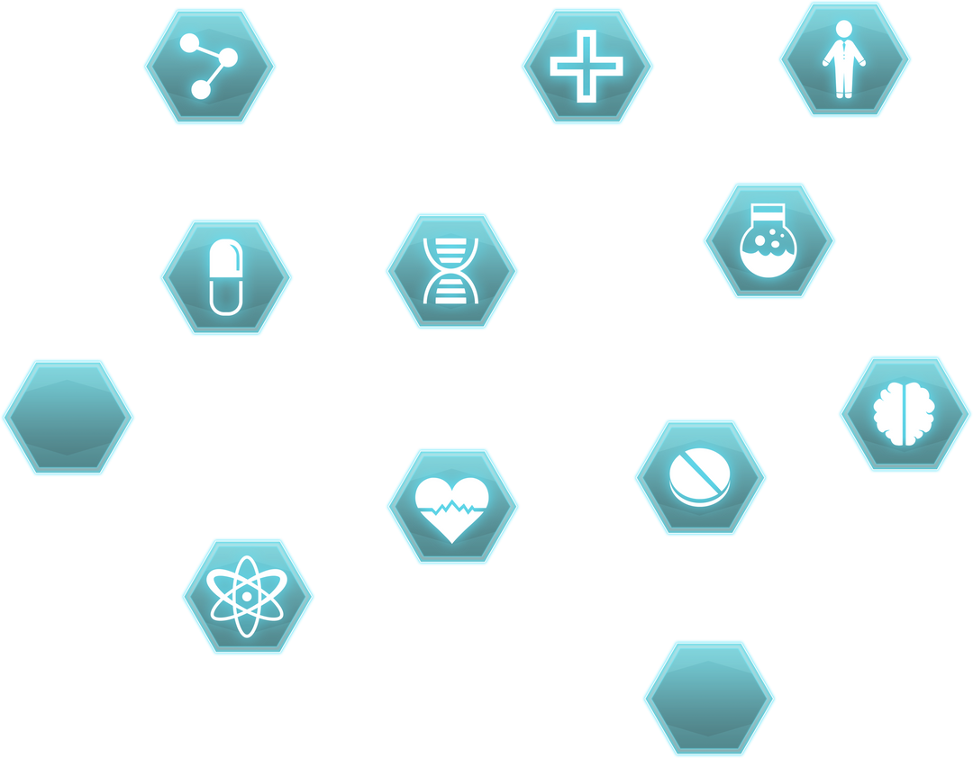 Transparent Medical Hexagon Icons Set with Blue Accent - Download Free Stock Images Pikwizard.com