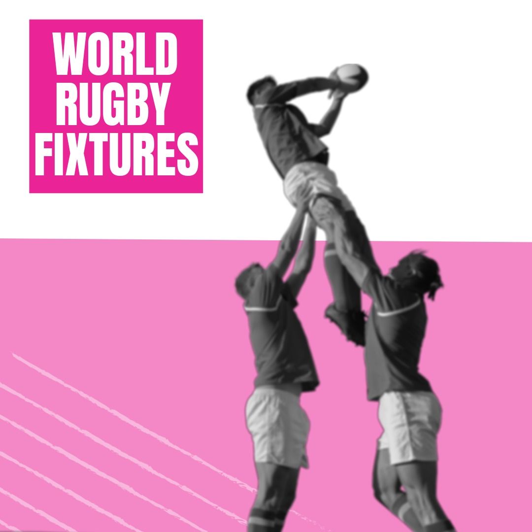 Rugby Players Competing in Dynamic Lineout for World Fixtures Promotion - Download Free Stock Templates Pikwizard.com