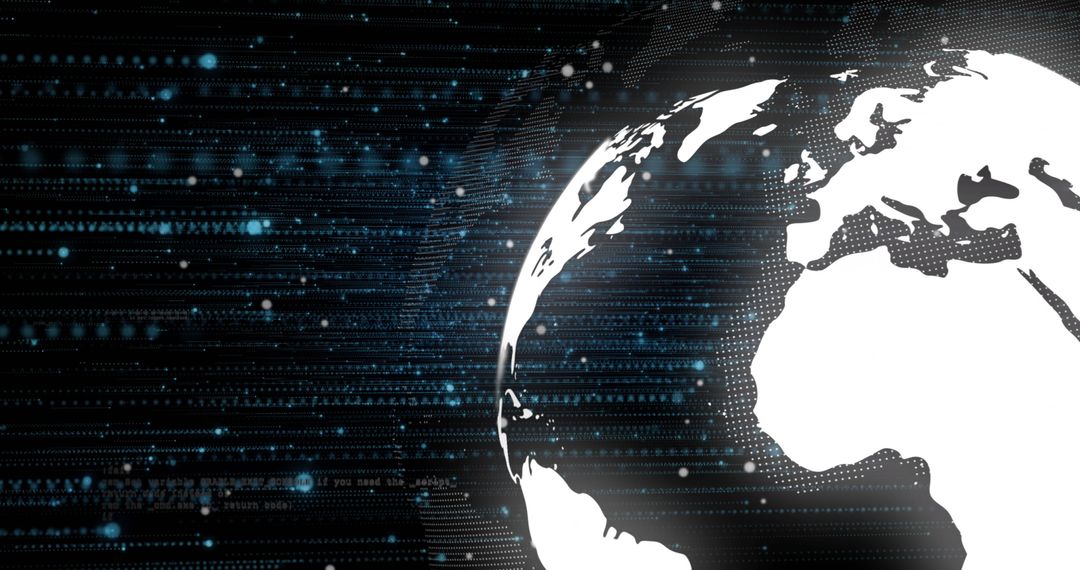 Digital World Concept with Dynamic Global Network