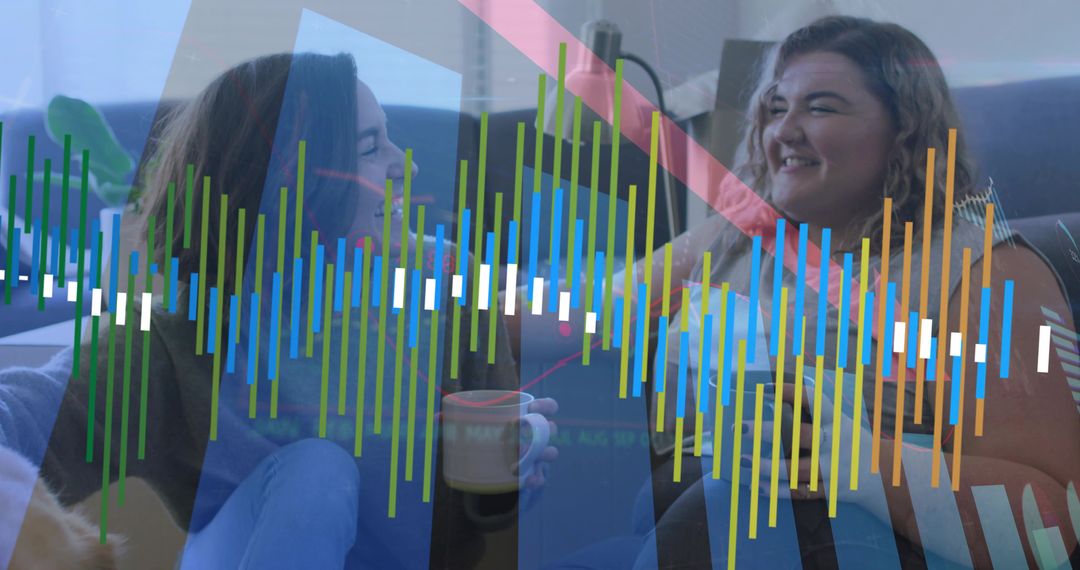 Friends Relaxing with Warm Drinks and Connecting for a Better Future