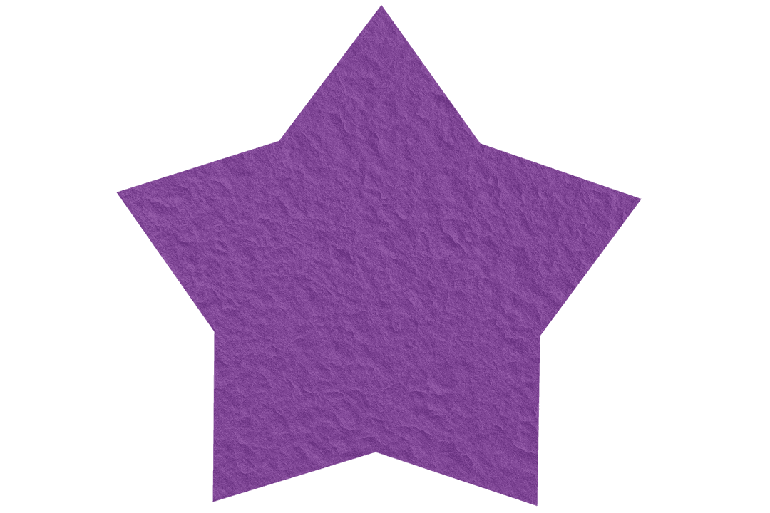 Transparent Texture Geometric Star Shape with Purple Hue