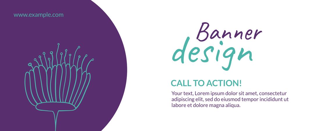 Stylized Floral Banner for Creative and Eco-Friendly Promotion