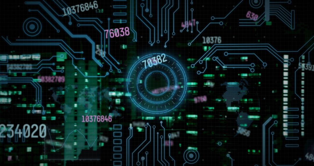 Futuristic Virtual Interface Over City Skyline