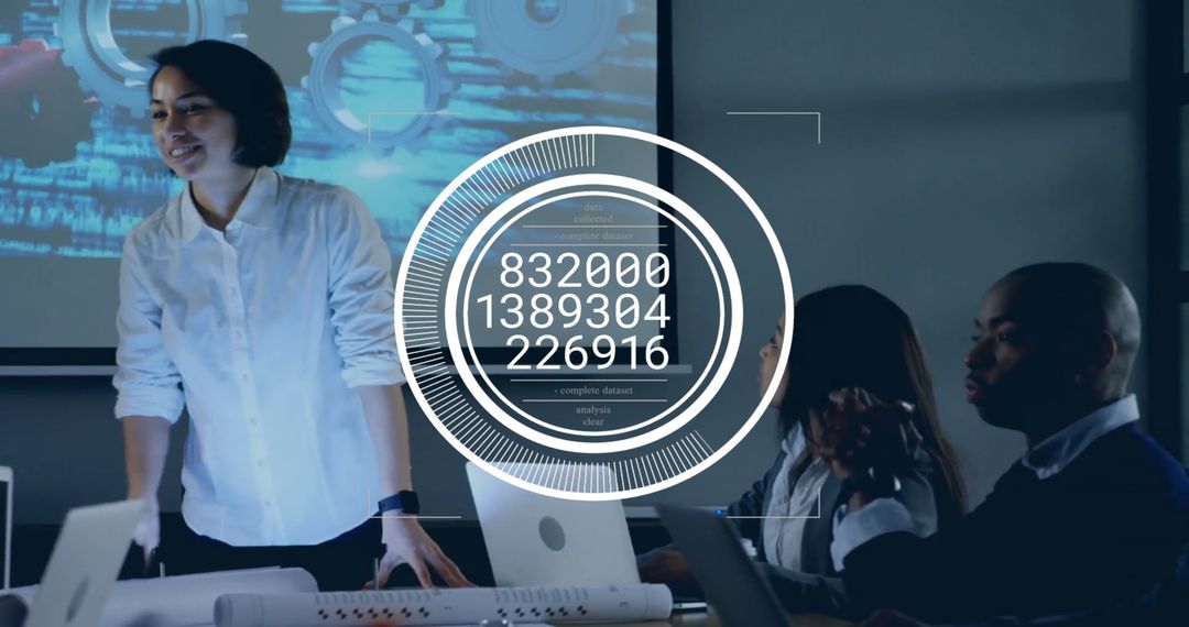 Digital Data Analytics in Modern Office Meeting