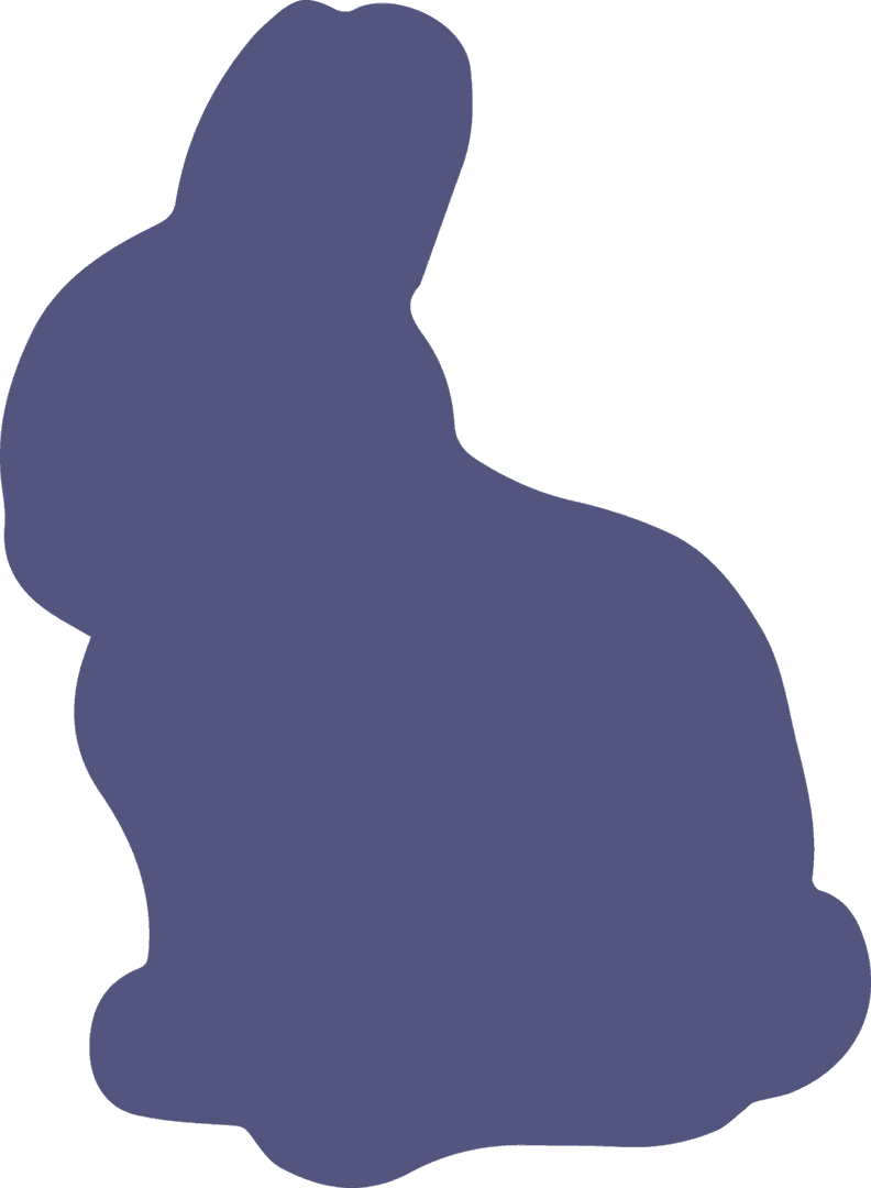 Digital Rabbit Symbol on Transparent Background