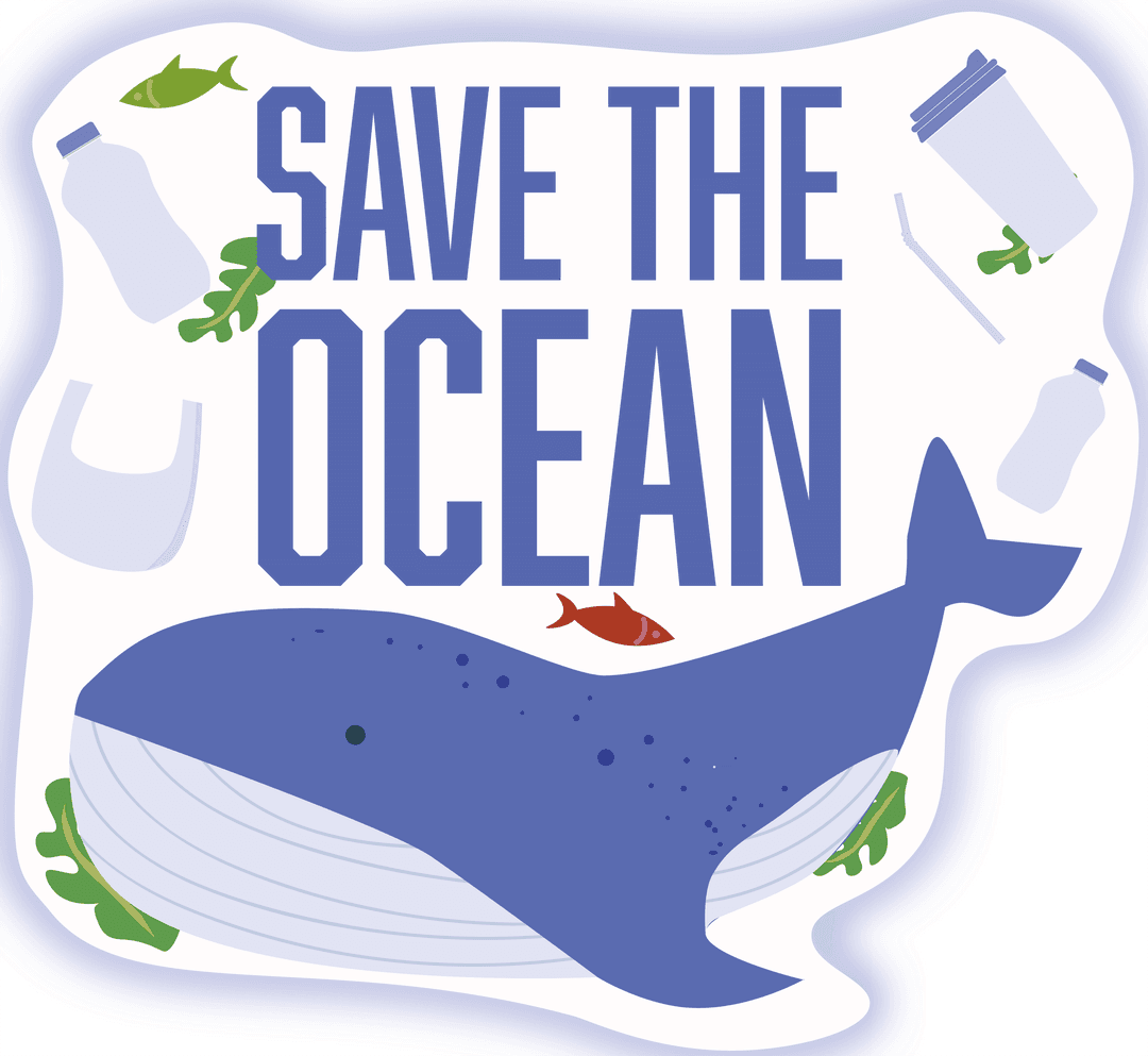 Transparent Save the Ocean Concept Nautical Design Oceans Conservation