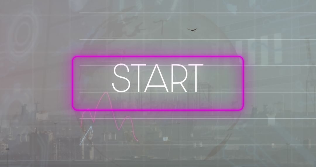 Illuminated Startup Concept with Global Finance Background