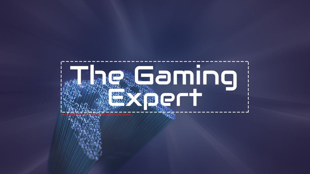 Futuristic Gaming Title Overlay with Digital Tech Background