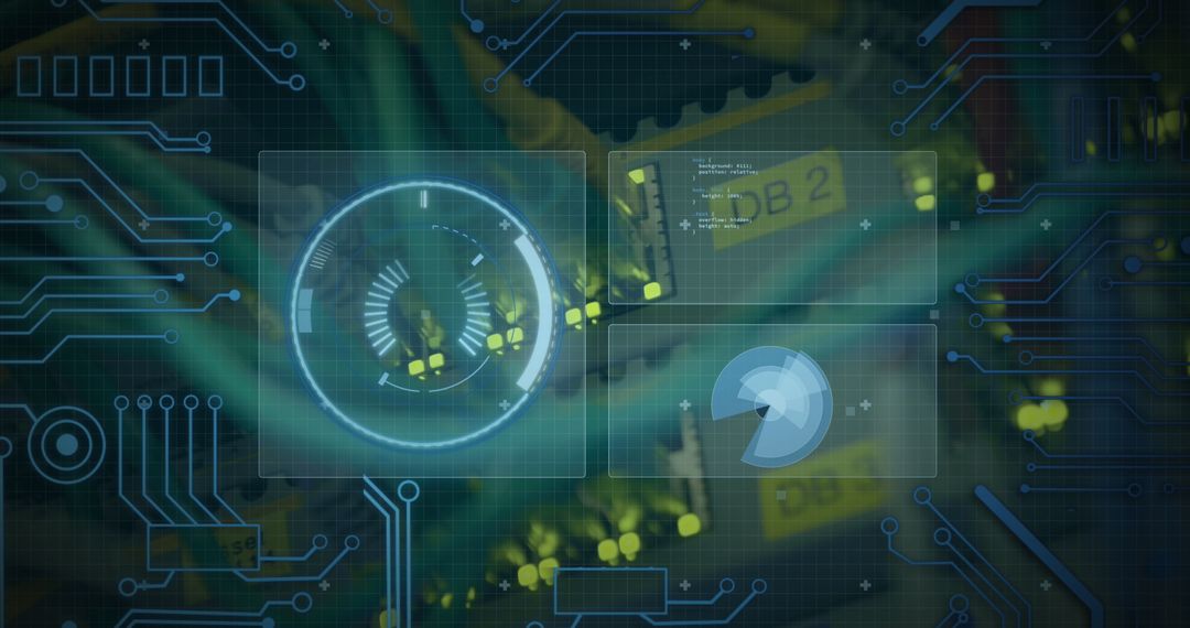 Futuristic Interface Displaying Digital Business Analytics