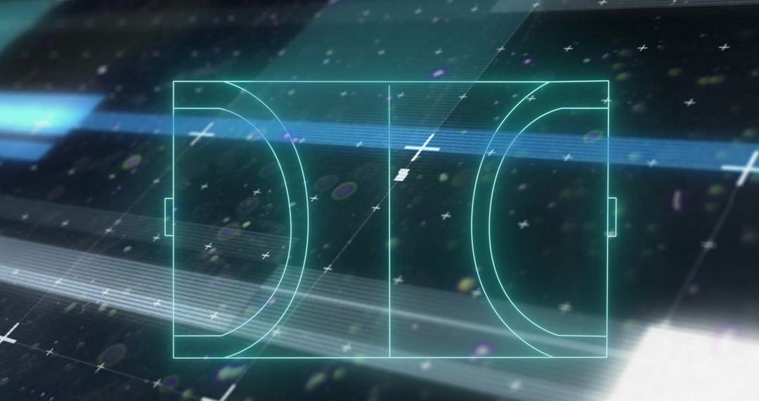 Neon Sports Field with Innovative Data Processing Design