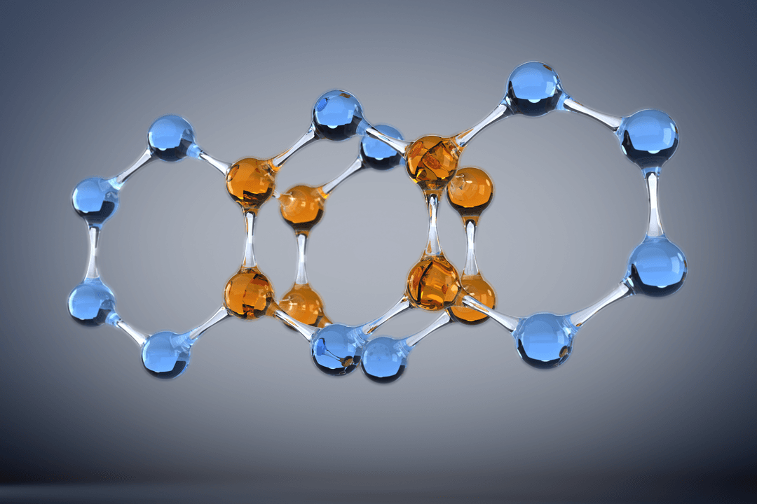 Transparent Molecular Structure in Dual Colors