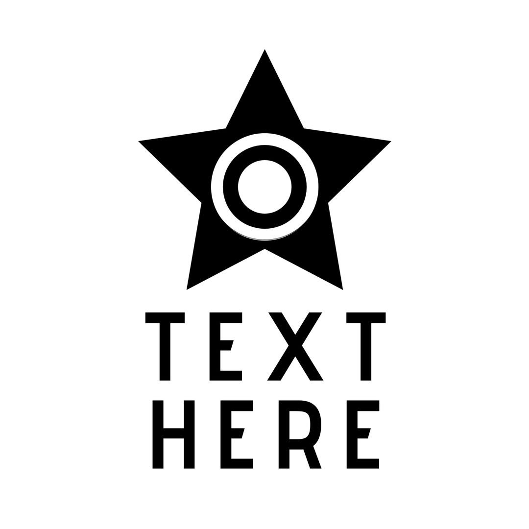 Bold Star Icon with Central Emblem