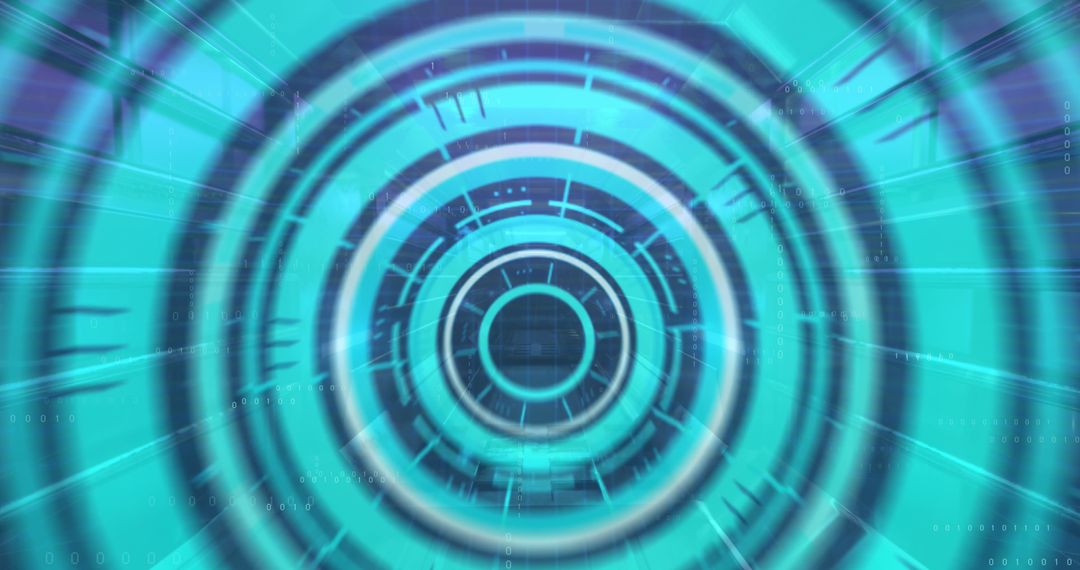 Futuristic Digital Radial Interface with Abstract Elements