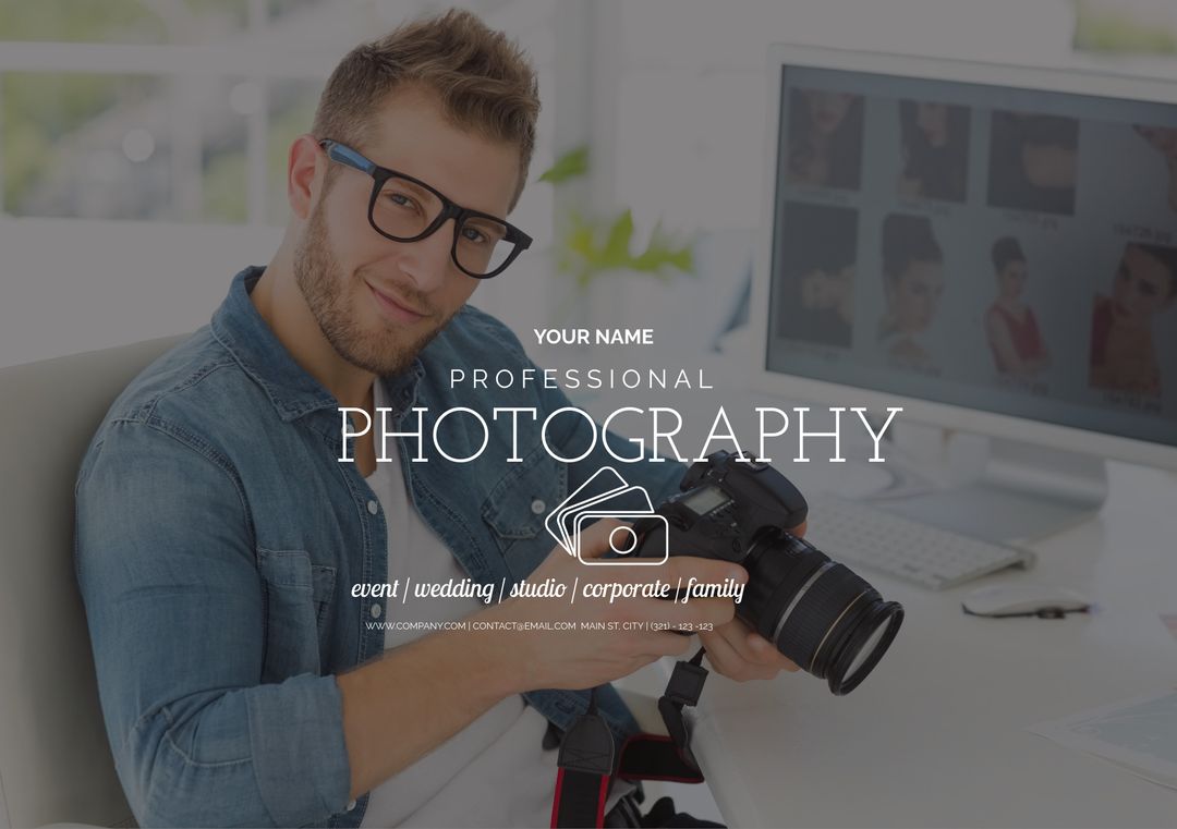 Professional Photographer in Modern Studio Offering Expert Services