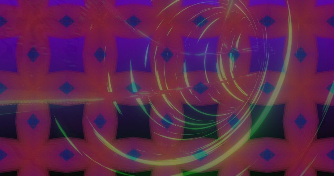 Vibrant Abstract Digital Tunnel with Geometric Patterns