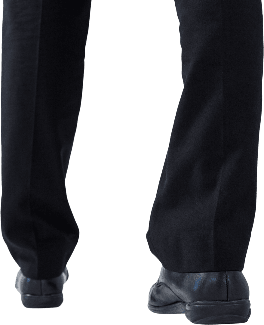 Transparent View of Businessman in Formal Trousers and Shoes