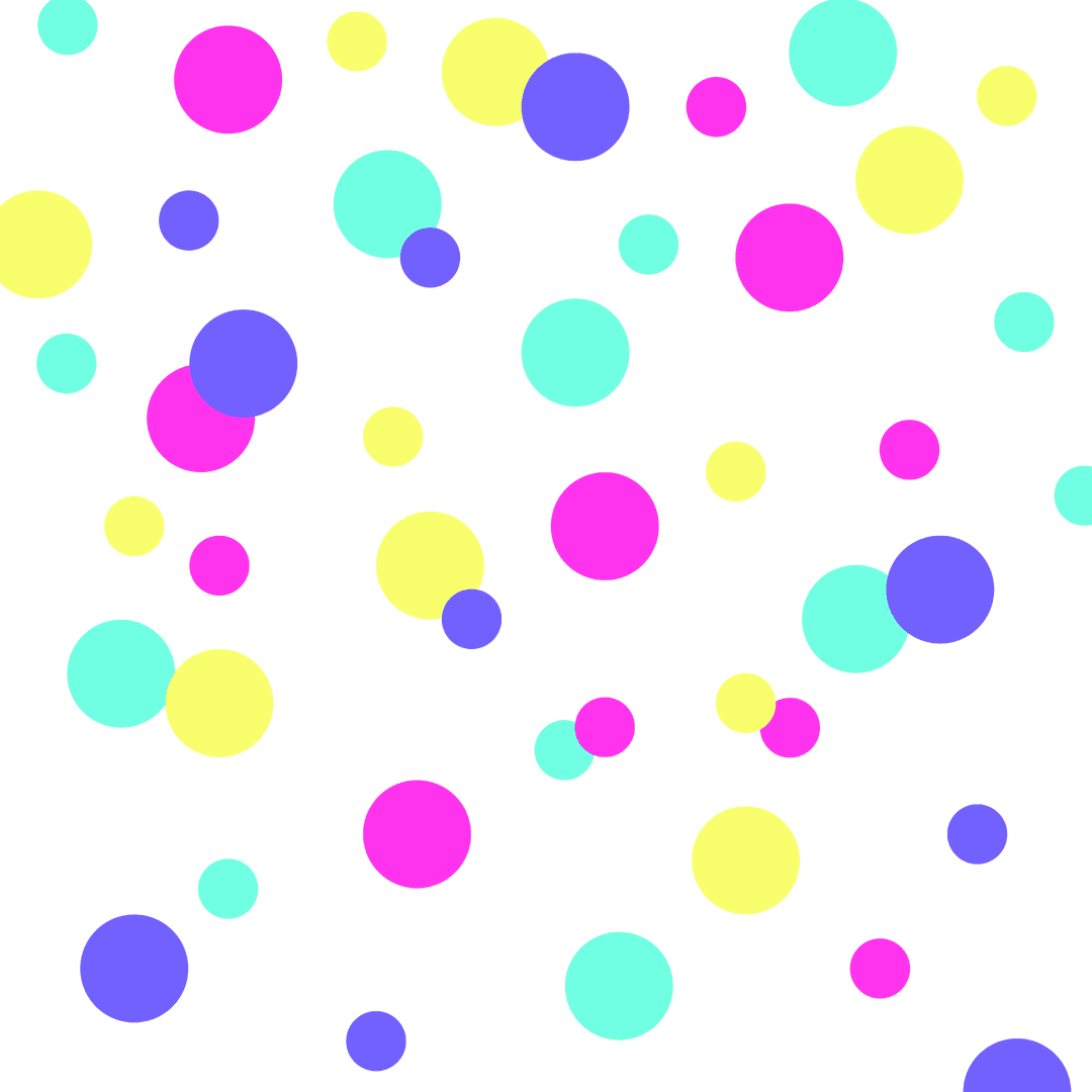Colorful Circle Pattern on Transparent Background