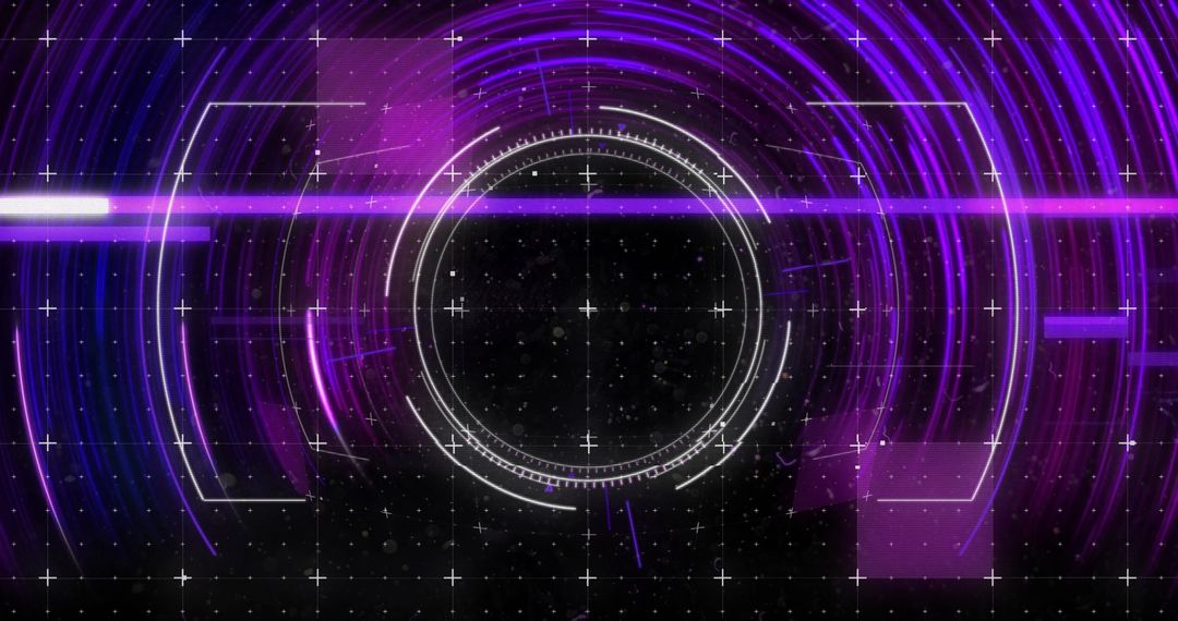 Futuristic Data Interface with Vibrant Pink Scanning Elements