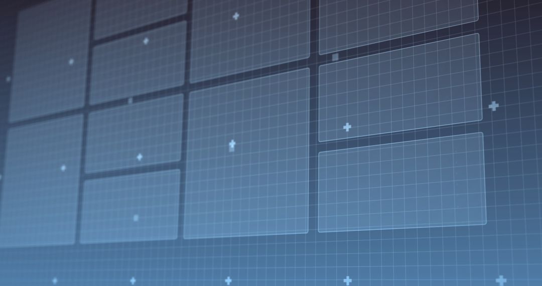 Futuristic Digital Interface with Grid and Geometric Elements