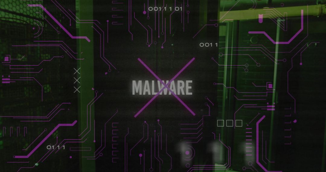 malware warning in data center environment - Free Images, Stock Photos and Pictures on Pikwizard.com