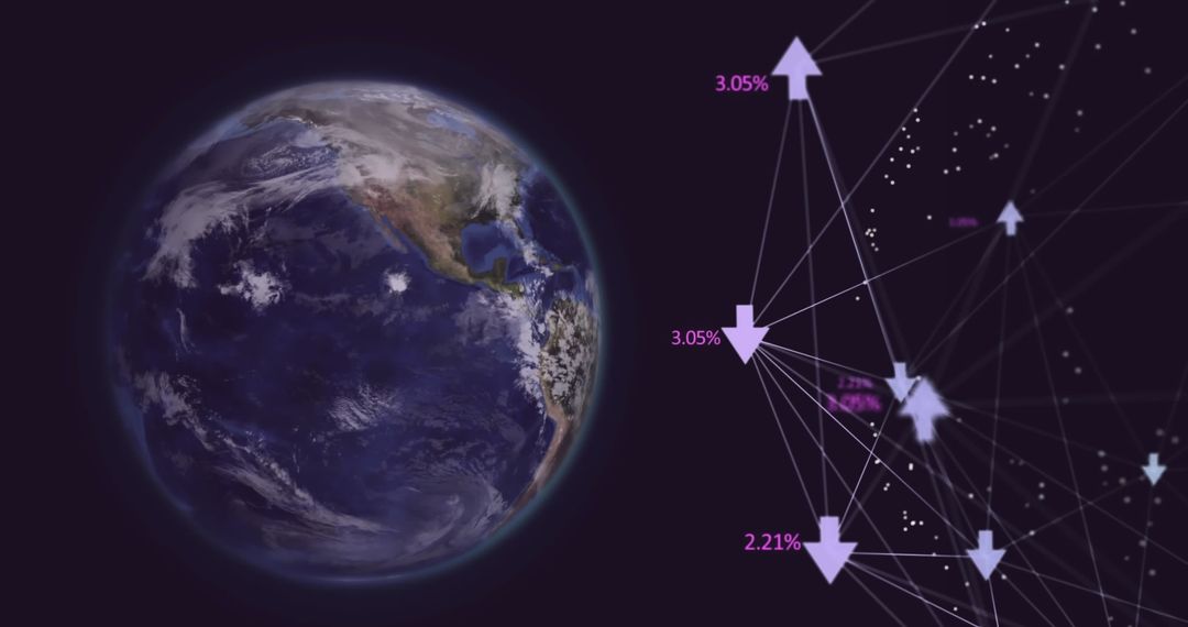 Globe and Digital Icons Illustrating Global Connectivity