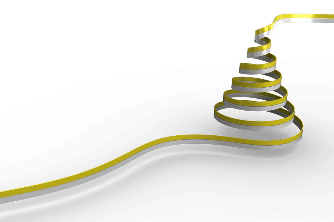 Transparent Ribbon Christmas Tree Design with Curved Twist