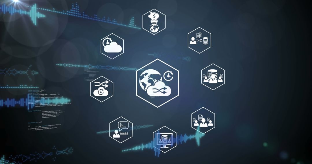 Digital Data Processing and Global Business Interface Concept