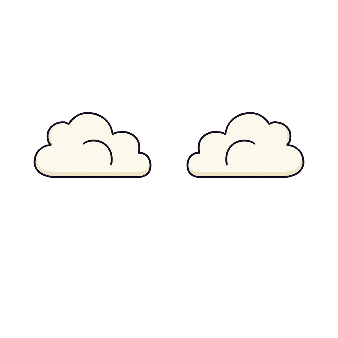 flat design clouds floating side by side on transparent background - Download Free Stock Images Pikwizard.com