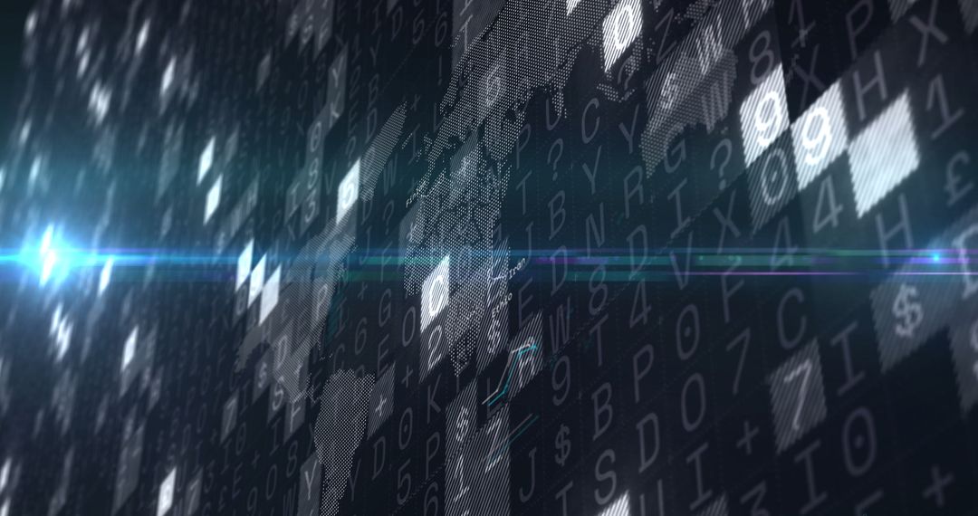 Abstract Financial Data Visualization Dark Background