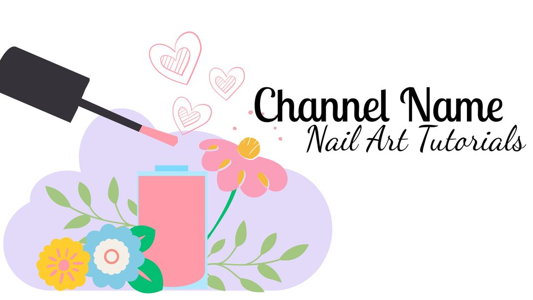 Vibrant Nail Art Channel Banner for Beauty and Craft Vloggers - Download Free Stock Templates Pikwizard.com