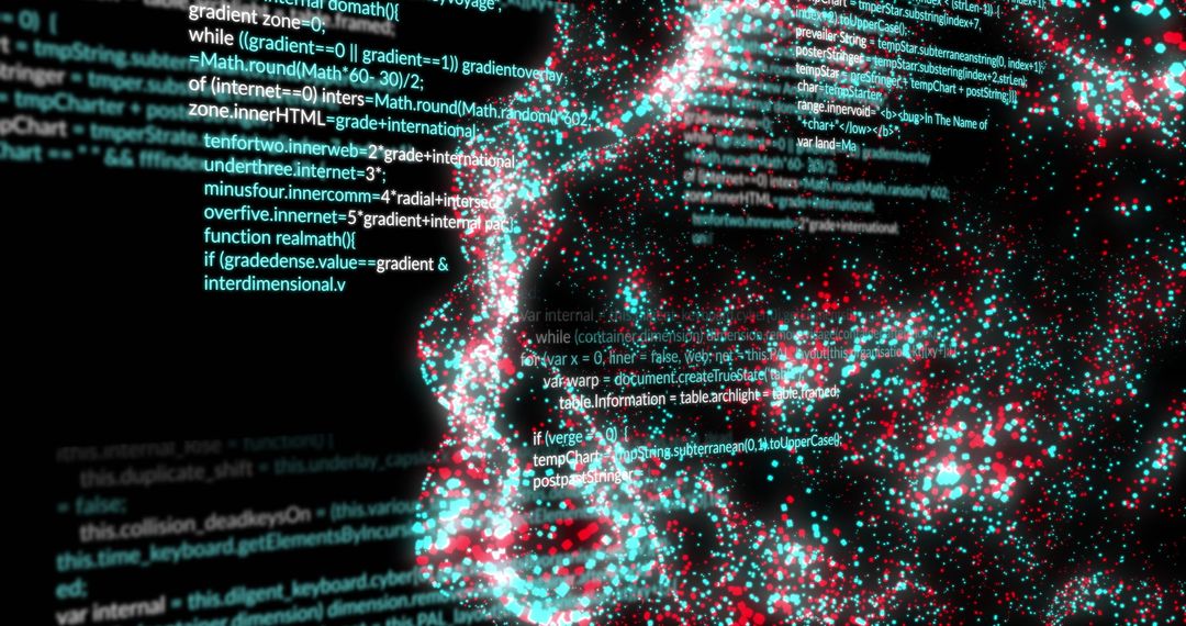 Abstract Digital Code Flow with Global Connections Sphere
