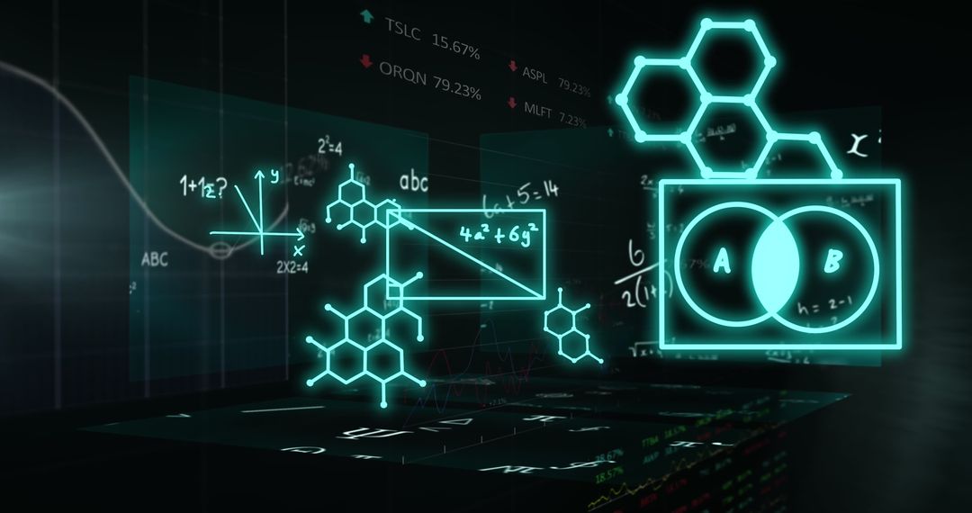 Futuristic Scientific Data Analysis Interface Background