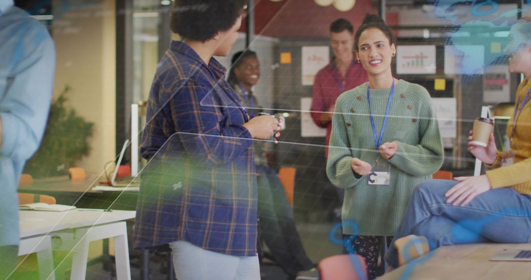 Women's Collaborative Brainstorming Session in Modern Office