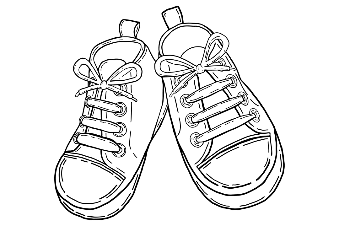 Vector Graphic of Classic Transparent Canvas Shoes